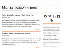 Tablet Screenshot of michaeljosephkramer.com